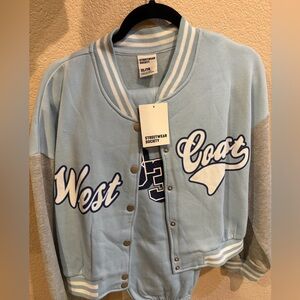 Streetwear Society Sky Blue Varsity Jacket